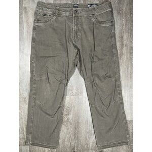 Kuhl Revolvr Vintage Patina Dye Brown Hybrid Pants - Men Size 38 X 30